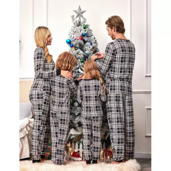 Ekouaer Christmas Pajamas for Family Matching Pjs Long Sleeve Plaid Sleepwear Holiday Xmas Loungewear with PocketsKids Pattern9colorful Plaid