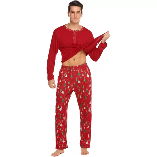 Ekouaer Couples Matching Chritsmas Pajamas Holiday PJ Set Men and Women Sleepwear Long Sleeve Jammies Print Tops and PantsApat1