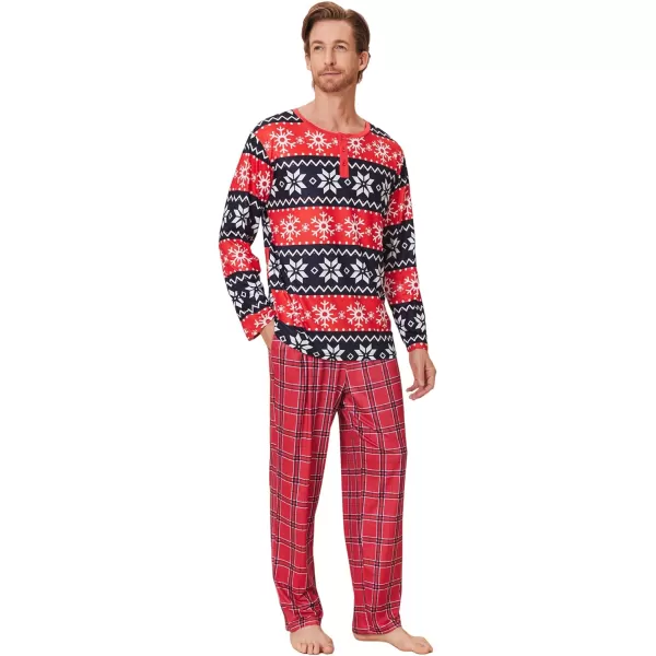 Ekouaer Couples Matching Chritsmas Pajamas Holiday PJ Set Men and Women Sleepwear Long Sleeve Jammies Print Tops and PantsPat2man