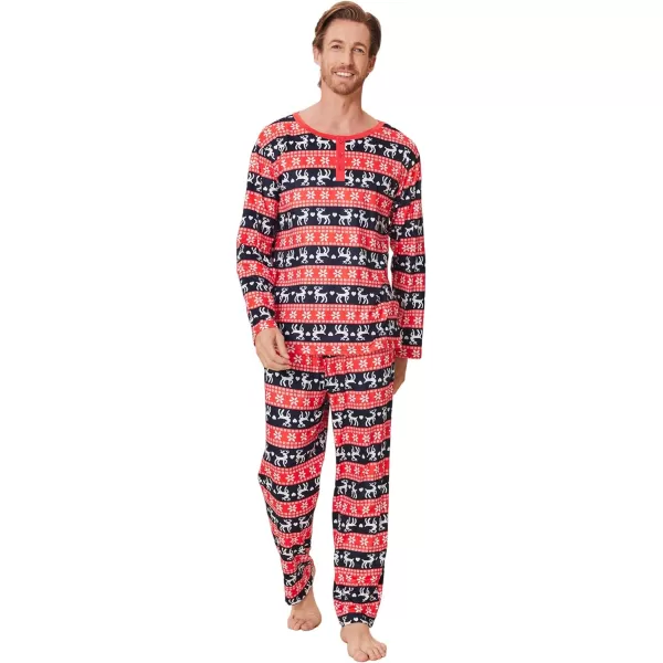 Ekouaer Couples Matching Chritsmas Pajamas Holiday PJ Set Men and Women Sleepwear Long Sleeve Jammies Print Tops and PantsPat5man