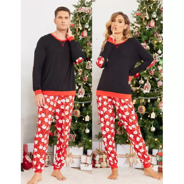 Ekouaer Family Matching Pajamas Christmas Sleepwear Soft Loungewear Pjs Set With PocketsKids Pat1