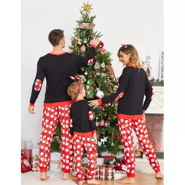 Ekouaer Family Matching Pajamas Christmas Sleepwear Soft Loungewear Pjs Set With PocketsKids Pat1