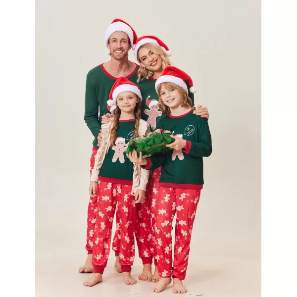 Ekouaer Family Matching Pajamas Christmas Sleepwear Soft Loungewear Pjs Set With PocketsKids Pattern