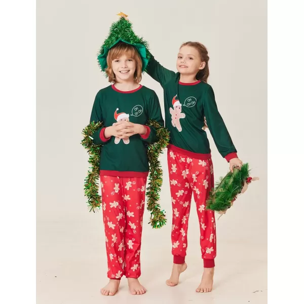 Ekouaer Family Matching Pajamas Christmas Sleepwear Soft Loungewear Pjs Set With PocketsKids Pattern