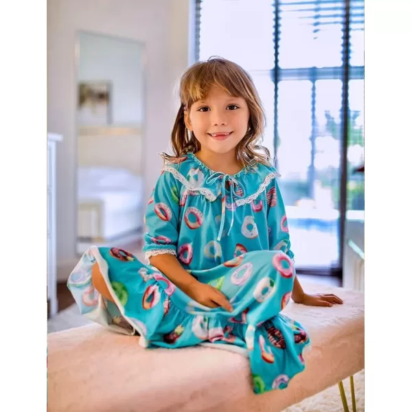 Ekouaer Girls Soft Princess Nightgowns Sleep ShirtDonuts