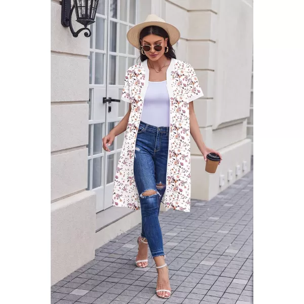 Ekouaer Housecoat Women Zipper Front Duster Robe Short Sleeve Lounger Housedress Pockets Nightgown Casual Nights SXXXLPat20