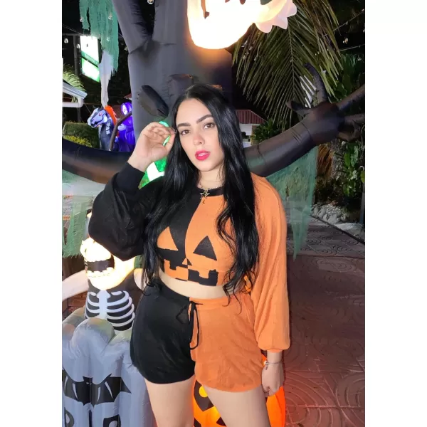 Ekouaer Knit Pajamas Set for Women Lounge Wear Sets Long Sleeve Sweatsuit Matching 2 Piece Outfits Casual Sweater Sets SXXLEhalloween