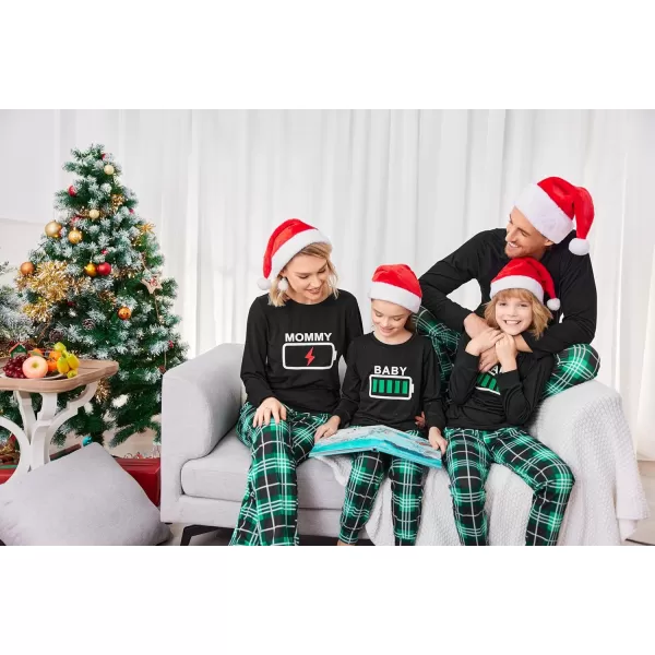 Ekouaer Matching Christmas Family Pajamas Sets Couples Xmas Holiday Pjs for Women Men Boys and GirlsKids Green Plaidprint