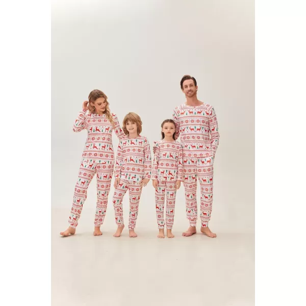 Ekouaer Matching Christmas Family Pajamas Sets Couples Xmas Holiday Pjs for Women Men Boys and GirlsKids Red Elk