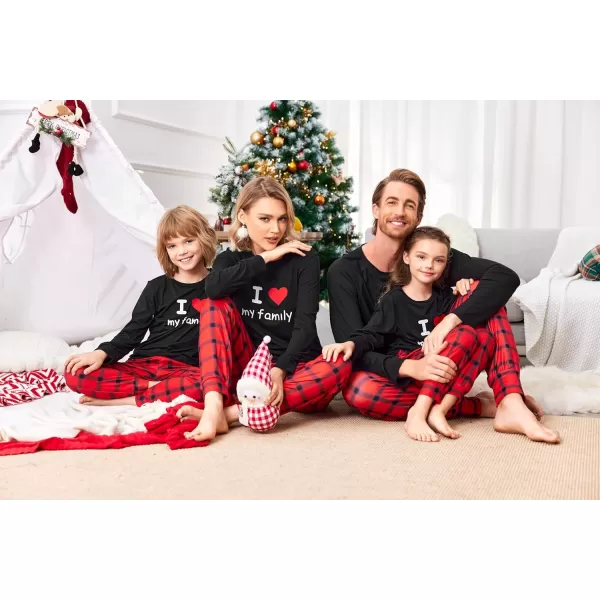 Ekouaer Matching Christmas Family Pajamas Sets Couples Xmas Holiday Pjs for Women Men Boys and GirlsKids Red Plaid