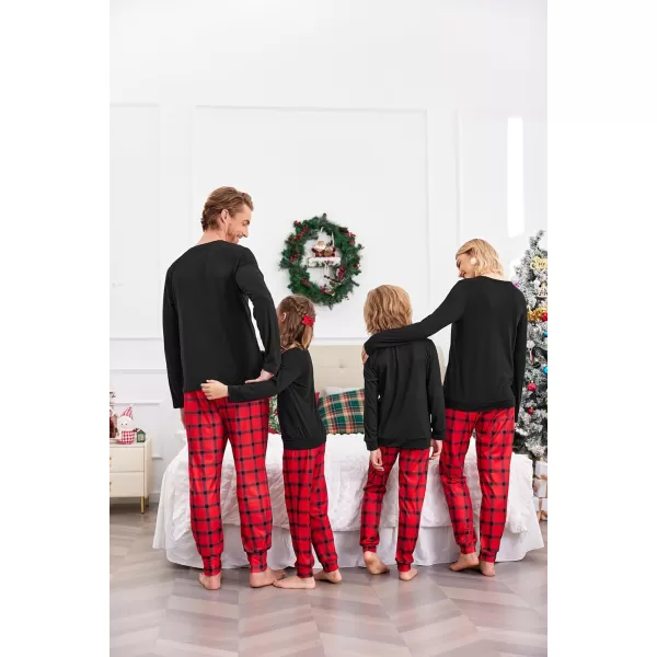 Ekouaer Matching Christmas Family Pajamas Sets Couples Xmas Holiday Pjs for Women Men Boys and GirlsKids Red Plaid