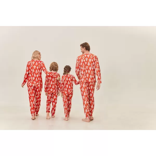 Ekouaer Matching Christmas Family Pajamas Sets Couples Xmas Holiday Pjs for Women Men Boys and GirlsKids Red Tree