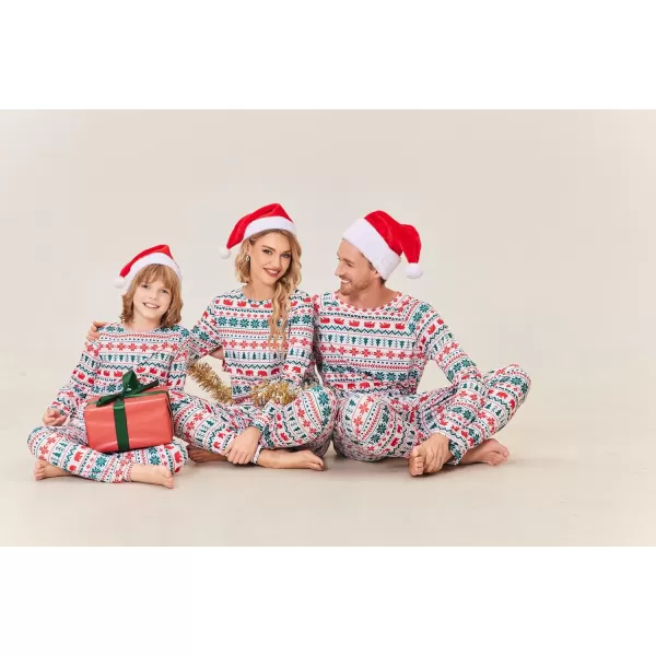 Ekouaer Matching Christmas Family Pajamas Sets Couples Xmas Holiday Pjs for Women Men Boys and GirlsKids White Tree and Bear