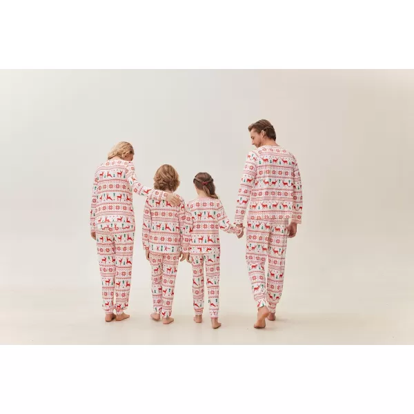 Ekouaer Matching Christmas Family Pajamas Sets Couples Xmas Holiday Pjs for Women Men Boys and GirlsMen Red Elk