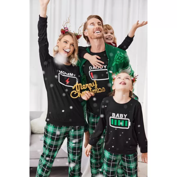 Ekouaer Matching Christmas Family Pajamas Sets Couples Xmas Holiday Pjs for Women Men Boys and GirlsWomen Green Plaidprint