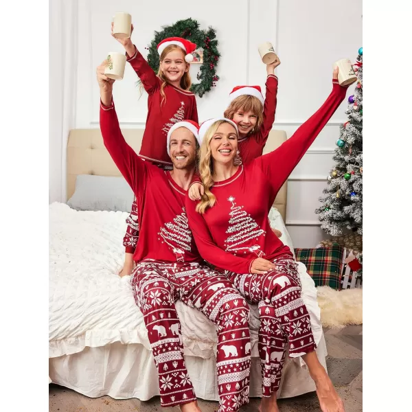 Ekouaer Matching Family Sets Christmas Pajamas Set Xmas PJS Sleepwear Soft Christmas Matching JammiesKids Red Santa Claus