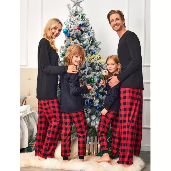 Ekouaer Matching Family Sets Christmas Pajamas Set Xmas PJS Sleepwear Soft Christmas Matching JammiesWomen Christmas Tree Plaid