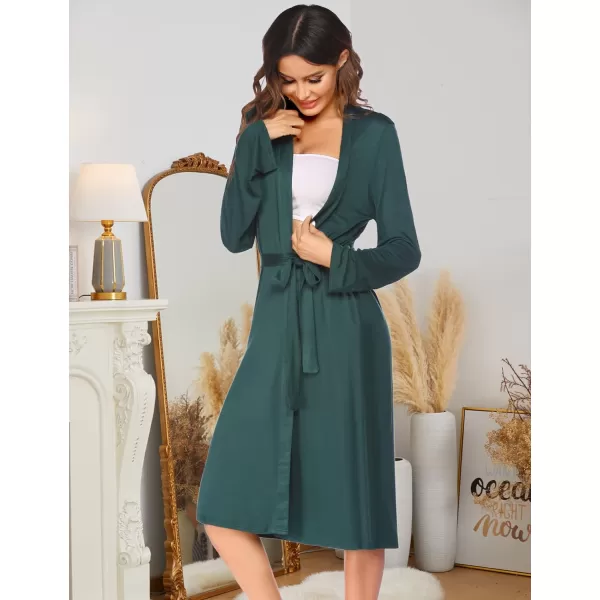 Ekouaer Maternity Robe Labor Delivery Nursing Gown Hospital Breastfeeding Dress BathrobesAdark Green
