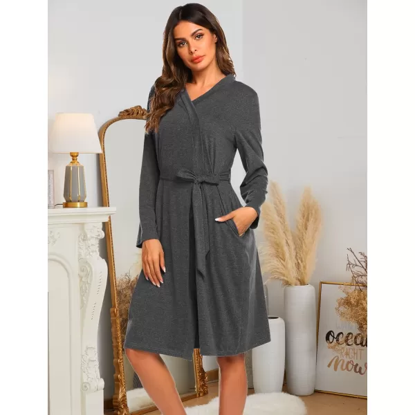 Ekouaer Maternity Robe Labor Delivery Nursing Gown Hospital Breastfeeding Dress BathrobesAgrey