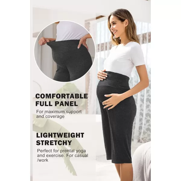 Ekouaer Maternity Shorts for Women Maternity Capris Yoga Pregnancy Short Pants Soft Joggers Lounge Bottoms SXXLDark Grey