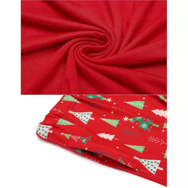 Ekouaer Materntiy amp Nursing Pajamas Sets Long Sleeve Breastfeeding Pajamas with Jogger Pants for HospitalChristmas Red