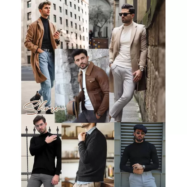 Ekouaer Mens Mock Turtleneck Shirts Long Sleeve Underwear Tops Fleece Ribbed Knit Pullover Sweater Basic Thermal SweatshirtsWine Red