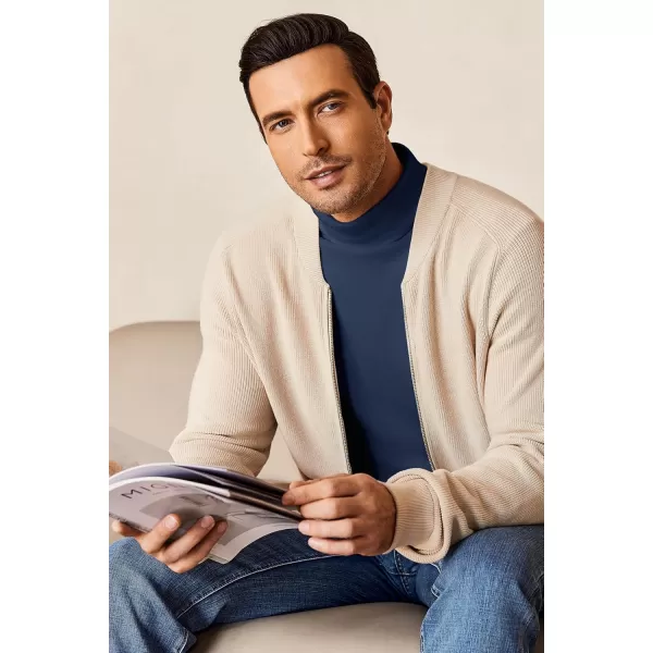 Ekouaer Mens Turtleneck Long Sleeve Turtle Neck Shirts Basic Lightweight Undershirt Thermal Pullover Sweater SXXLBlackNavyWhite