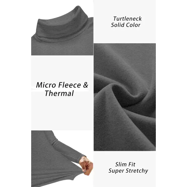 Ekouaer Mens Turtleneck Long Sleeve Turtle Neck Shirts Basic Lightweight Undershirt Thermal Pullover Sweater SXXLGrey