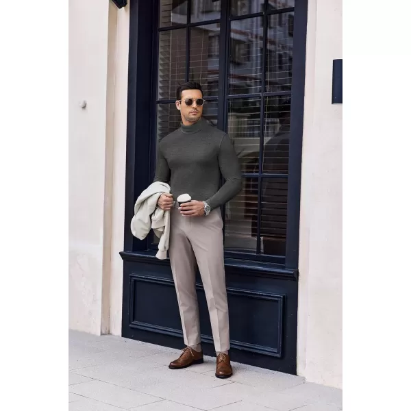 Ekouaer Mens Turtleneck Long Sleeve Turtle Neck Shirts Basic Lightweight Undershirt Thermal Pullover Sweater SXXLGrey
