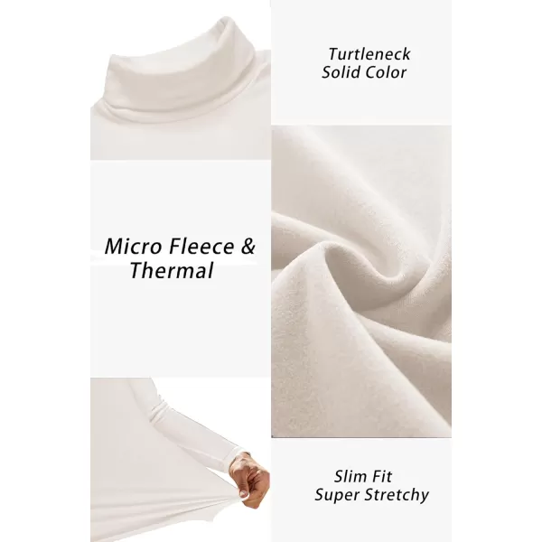 Ekouaer Mens Turtleneck Long Sleeve Turtle Neck Shirts Basic Lightweight Undershirt Thermal Pullover Sweater SXXLLight Beige