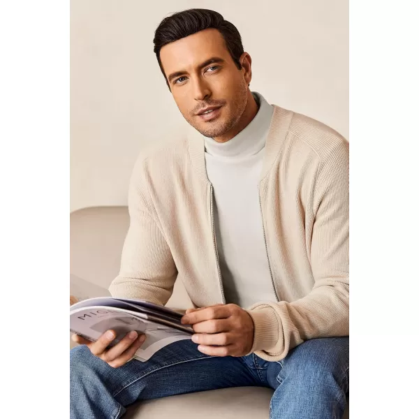 Ekouaer Mens Turtleneck Long Sleeve Turtle Neck Shirts Basic Lightweight Undershirt Thermal Pullover Sweater SXXLLight Beige