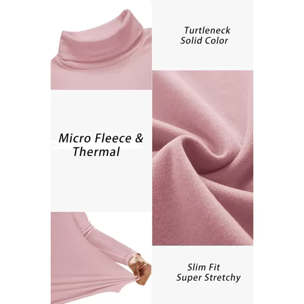 Ekouaer Mens Turtleneck Long Sleeve Turtle Neck Shirts Basic Lightweight Undershirt Thermal Pullover Sweater SXXLPink
