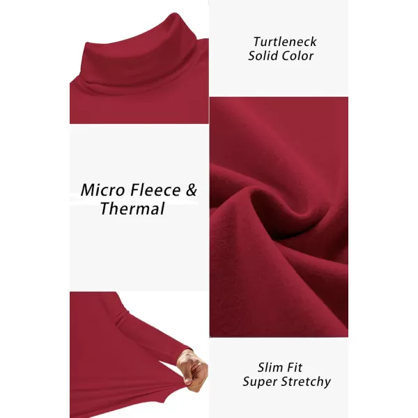Ekouaer Mens Turtleneck Long Sleeve Turtle Neck Shirts Basic Lightweight Undershirt Thermal Pullover Sweater SXXLRed