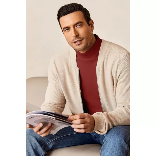Ekouaer Mens Turtleneck Long Sleeve Turtle Neck Shirts Basic Lightweight Undershirt Thermal Pullover Sweater SXXLWine Red