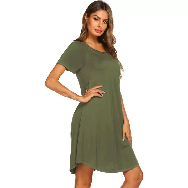 Ekouaer Nursing Gown 3 in 1 DeliveryLaborNursing Nightgown Women Maternity Hospital Gown Zipper Breastfeeding SleepwearBarmy Green