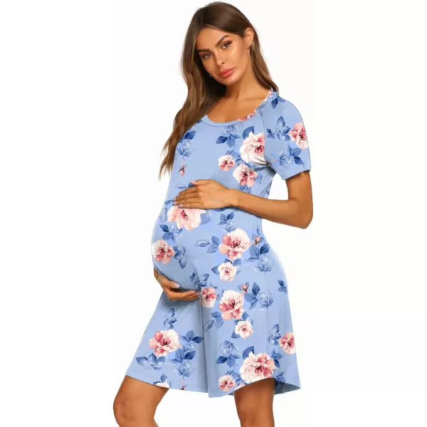 Ekouaer Nursing Gown 3 in 1 DeliveryLaborNursing Nightgown Women Maternity Hospital Gown Zipper Breastfeeding SleepwearCpat10