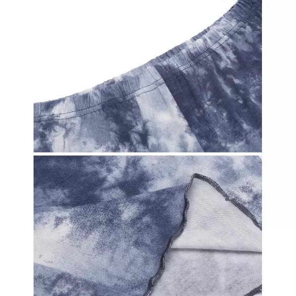 Ekouaer Pajamas for Women Soft Sleepwear Set Long Sleeve Comfy Pjs Top Loose Fit Pj Pants LoungewearC02 Tie Dye Grey