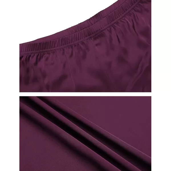 Ekouaer Satin Pajamas Women Lace Sleepwear Lingerie Cami Shorts Set Nightwear XSXXLPurple