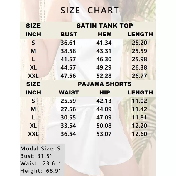 Ekouaer Sexy Silk Satin Pajamas Cami Lingerie Sets 2 Piece Pjs Sleepwear Loungewear Bridal Gift for Women2champagne