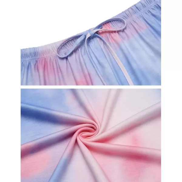 Ekouaer Tie Dye Pajamas Set Womens Loungewear Sleepwear 2 Piece PJ SetsCute 2