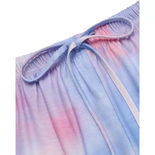 Ekouaer Tie Dye Pajamas Set Womens Loungewear Sleepwear 2 Piece PJ SetsCute 2