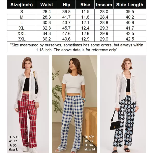 Ekouaer Women Lounge Pants Comfy Pajama BottomAplaid 58