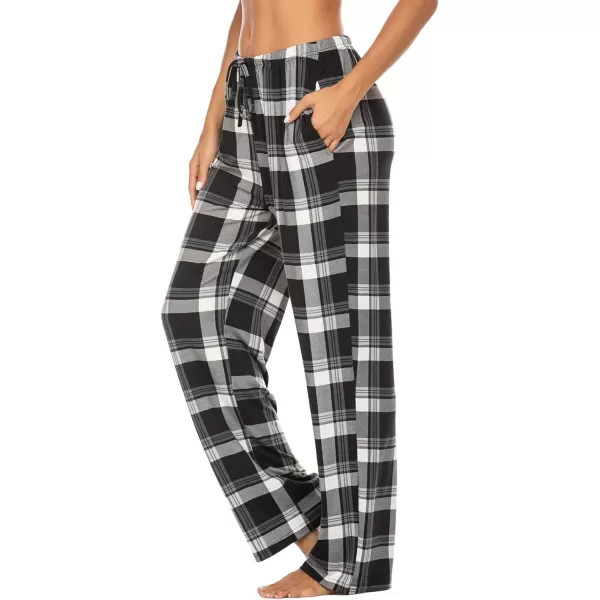 Ekouaer Women Lounge Pants Comfy Pajama BottomPlaid 4