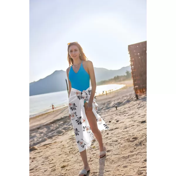 Ekouaer Women Sarong Swimsuit Coverups Chiffon Long Bikini Wraps Sheer Beach Bathing Suit Cover UpA1 Piece Pat 22