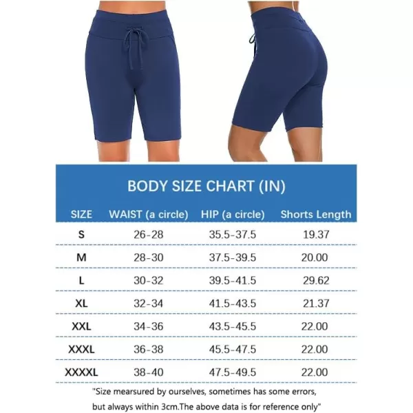 Ekouaer Womens Board Shorts High Waist Swim Shorts Beach Surf Swimwear ShortsBlue Gray