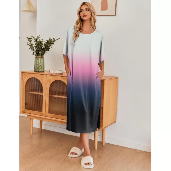 Ekouaer Womens Casual Maxi Long NightgownAagradients