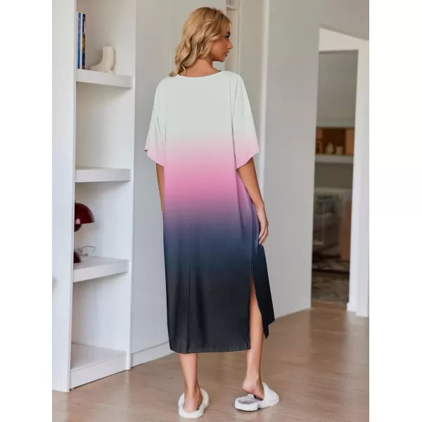 Ekouaer Womens Casual Maxi Long NightgownAagradients