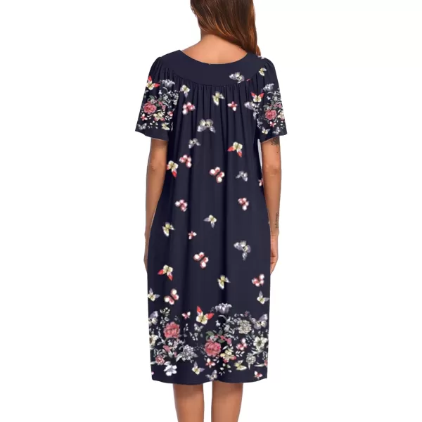 Ekouaer Womens House Dress with PocketsEvening Floral