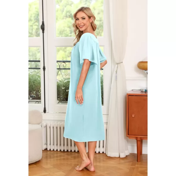 Ekouaer Womens House Dress with PocketsLight Blue