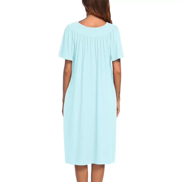 Ekouaer Womens House Dress with PocketsLight Blue